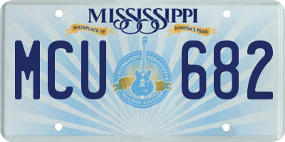 MS license plate MCU682
