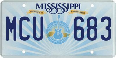 MS license plate MCU683