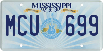 MS license plate MCU699