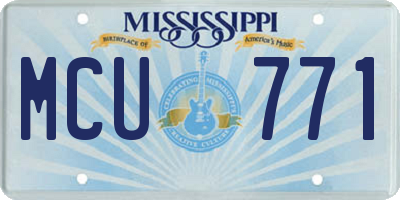 MS license plate MCU771