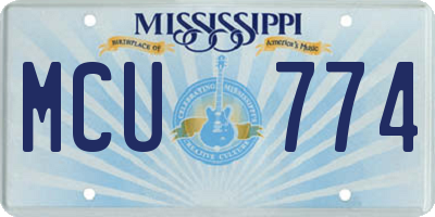 MS license plate MCU774