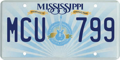 MS license plate MCU799