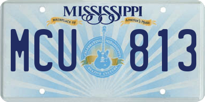 MS license plate MCU813