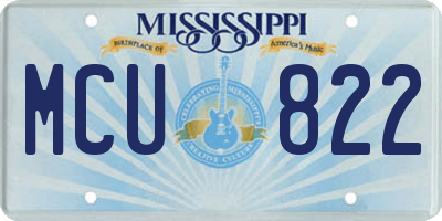 MS license plate MCU822