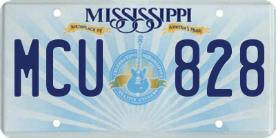 MS license plate MCU828