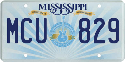 MS license plate MCU829