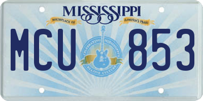 MS license plate MCU853