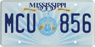 MS license plate MCU856