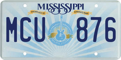 MS license plate MCU876