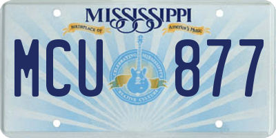 MS license plate MCU877