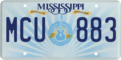 MS license plate MCU883