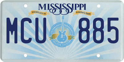 MS license plate MCU885