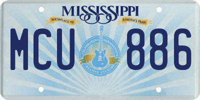 MS license plate MCU886