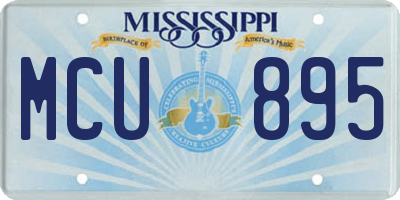 MS license plate MCU895
