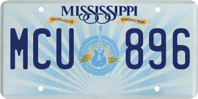 MS license plate MCU896