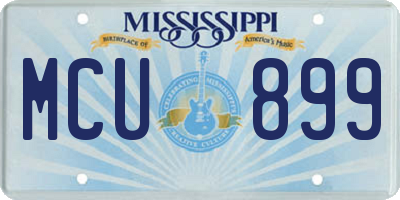MS license plate MCU899