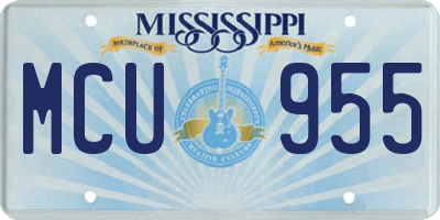 MS license plate MCU955