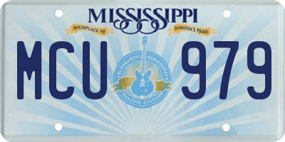 MS license plate MCU979