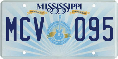 MS license plate MCV095