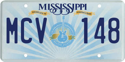 MS license plate MCV148