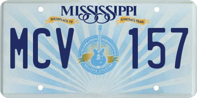 MS license plate MCV157
