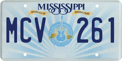 MS license plate MCV261