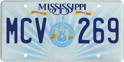 MS license plate MCV269