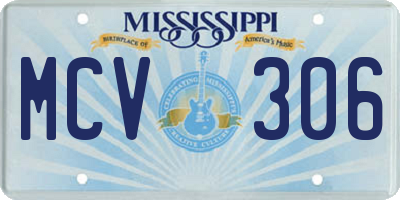 MS license plate MCV306