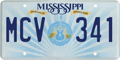 MS license plate MCV341