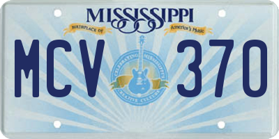 MS license plate MCV370