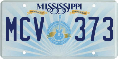 MS license plate MCV373