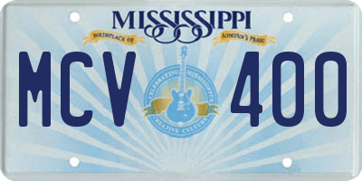 MS license plate MCV400