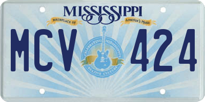 MS license plate MCV424