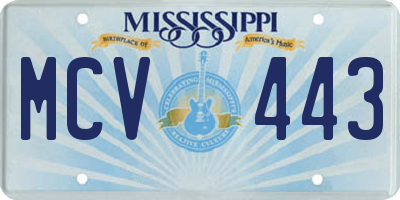 MS license plate MCV443