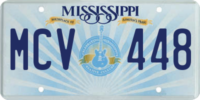 MS license plate MCV448