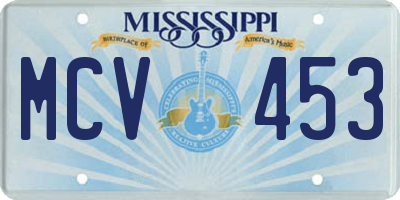 MS license plate MCV453