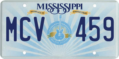 MS license plate MCV459
