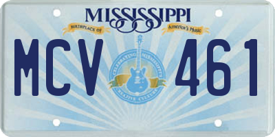 MS license plate MCV461