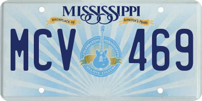 MS license plate MCV469