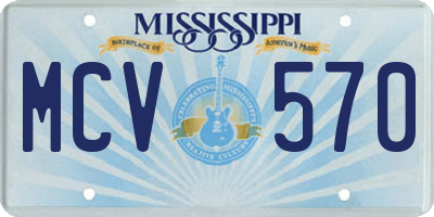 MS license plate MCV570