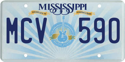 MS license plate MCV590