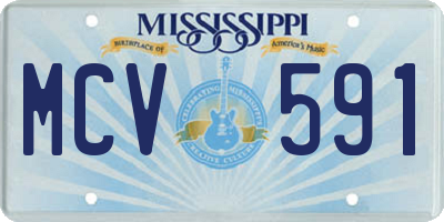 MS license plate MCV591