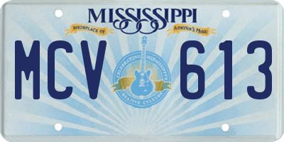 MS license plate MCV613