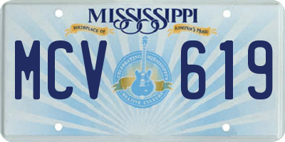 MS license plate MCV619