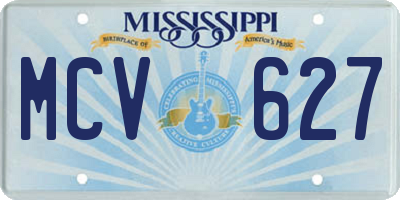 MS license plate MCV627