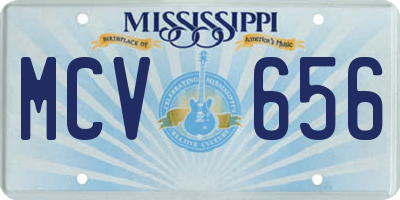 MS license plate MCV656