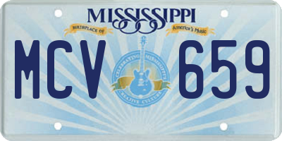 MS license plate MCV659