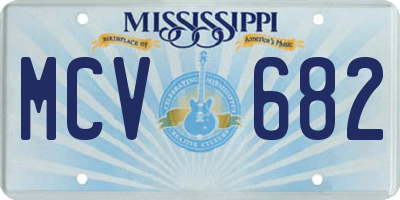 MS license plate MCV682