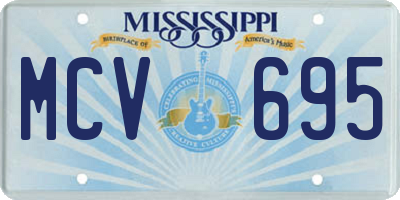 MS license plate MCV695