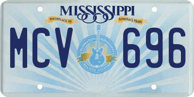 MS license plate MCV696